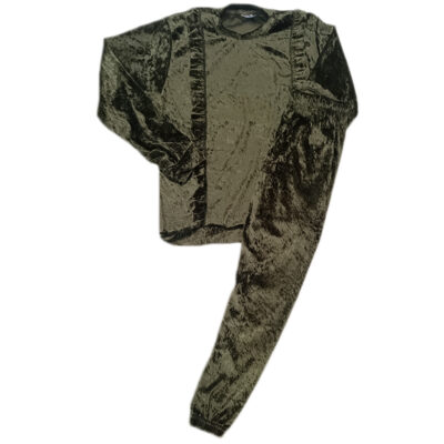 Φόρμα βελουτέ χακί