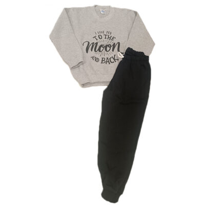 Φόρμα to the moon γκρι/μαύρο