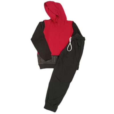 Φόρμα με κουκούλα φουξ/μαύρο