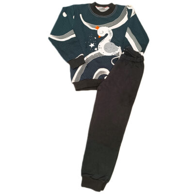 Φόρμα κύκνος με σχέδια μαύρη