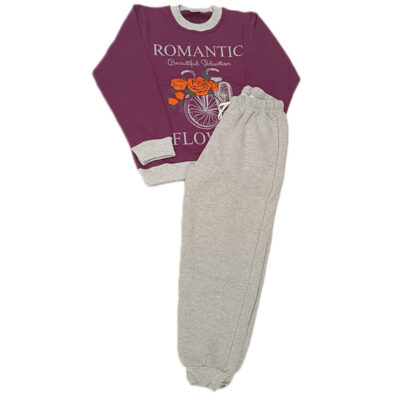 Φόρμα romantic μωβ/γκρι