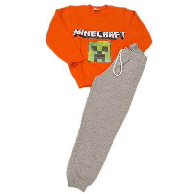 Φόρμα minecraft πορτοκαλί/γκρι
