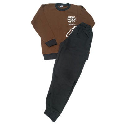 Φόρμα new york καφέ/μαύρο