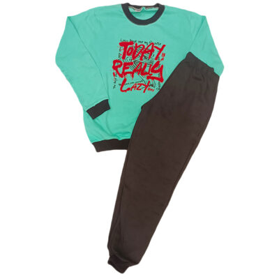 Φόρμα lazy day βεραμάν/μαύρο