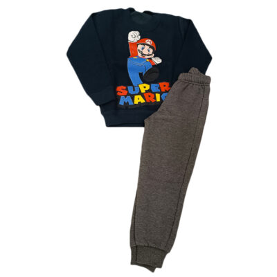 Φόρμα super mario μαύρο/γκρι σκούρο