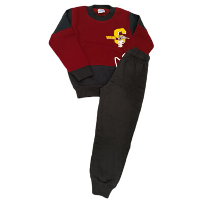 Φόρμα σνούπι μπορντό/μαύρο