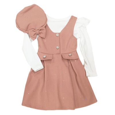 Φόρεμα με στρας σάπιο μήλο