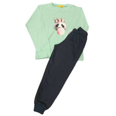 Πιτζάμα panda βεραμάν/μαύρο