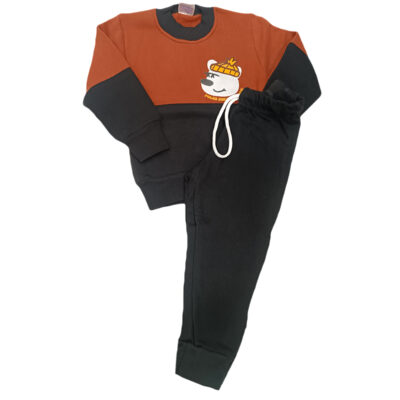 Φόρμα αρκουδάκι καφέ/μαύρο