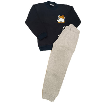 Φόρμα αρκουδάκι μπλε/γκρι