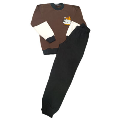 Φόρμα αρκουδάκι καφέ/μαύρο