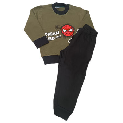 Φόρμα spiderman χακί/μαύρο