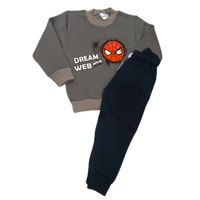 Φόρμα spiderman ποντικί/μπλε