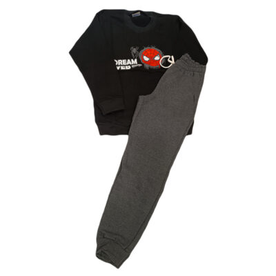 Φόρμα spiderman μαύρο/γκρι σκούρο