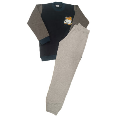 Φόρμα αρκουδάκι μπλε/γκρι