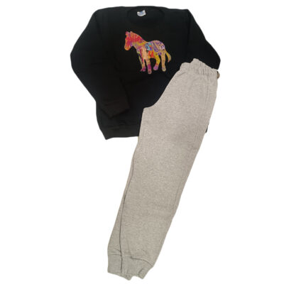 Φόρμα άλογο μαύρο/γκρι