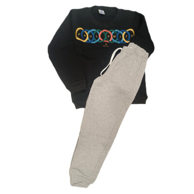 Φόρμα τύπωμα μαύρο/γκρι