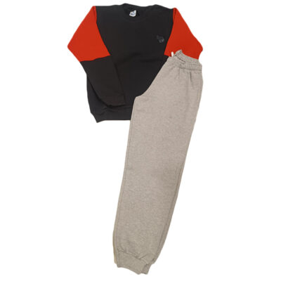 Φόρμα αλογάκι μαύρο/κεραμιδί/γκρι