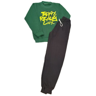 Φόρμα lazy day πράσινο/μαύρο