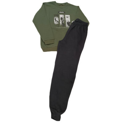 Φόρμα skate χακί/μαύρο