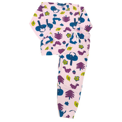 Πιτζαμάκι σκιουράκια ροζ