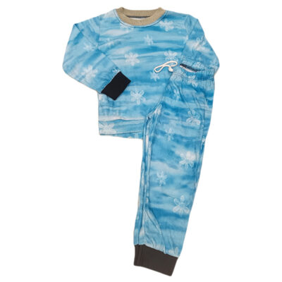 Πιτζαμάκι λουλούδια γαλάζιο