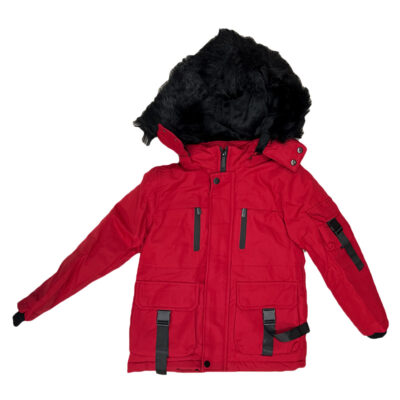 Μπουφάν κόκκινο με γούνα