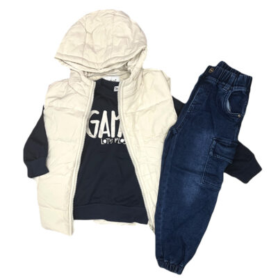 Σετ με αμάνικο εκρού