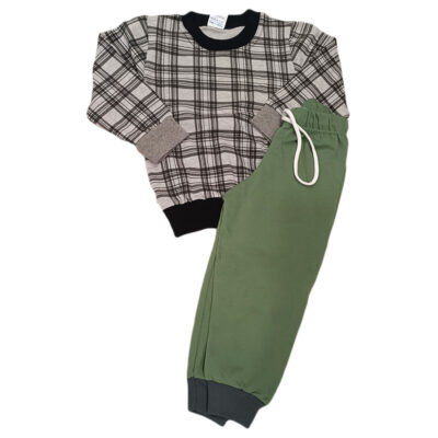 Πιτζαμάκι καρό/χακί