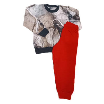 Πιτζαμάκι καφέ/κόκκινο