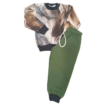 Πιτζαμάκι καφέ/πράσινο