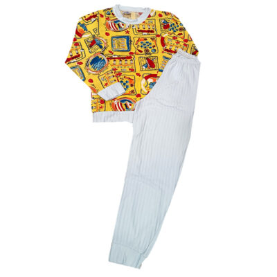 Πιτζαμάκι κίτρινο/γαλάζιο