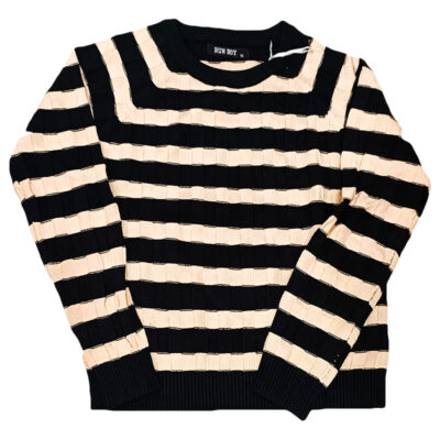 Πουλοβεράκι εκρού/μαύρο