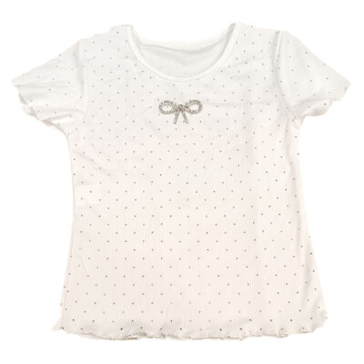 Μπλούζα με στρας λευκή