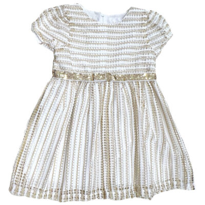 Φόρεμα δαντέλα μπεζ/χρυσό