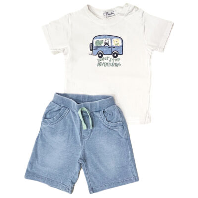 Σετ με τζιν μαλακή βερμούδα