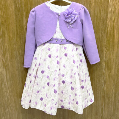 Φόρεμα με μπολερό μωβ