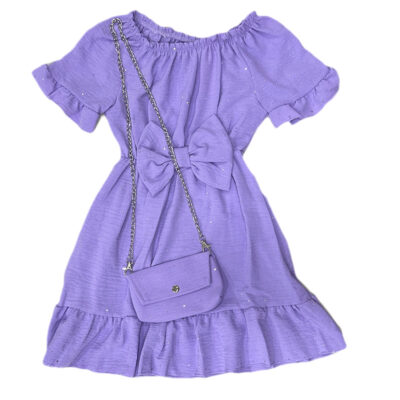 Φόρεμα με στρας λιλά