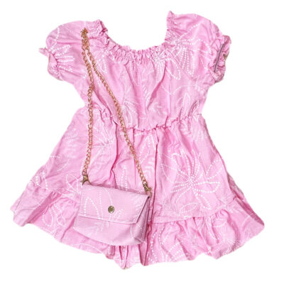 Φόρεμα με τσαντάκι ροζ